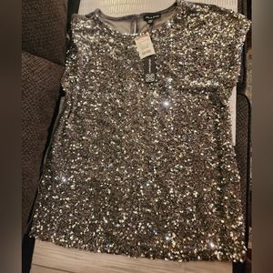 Sequin Velvet dress shirt